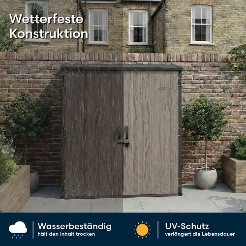 Suncast Kunststoff-Geräteschrank Modern  (klein) - stahlverstärkt