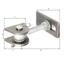 Vorschaubild Alberts® Torband f.180° Öffn,kurz,Schrauben,etc.fvz.,Bolzen,etc.VA,z.Anschweißen,M20,VE1