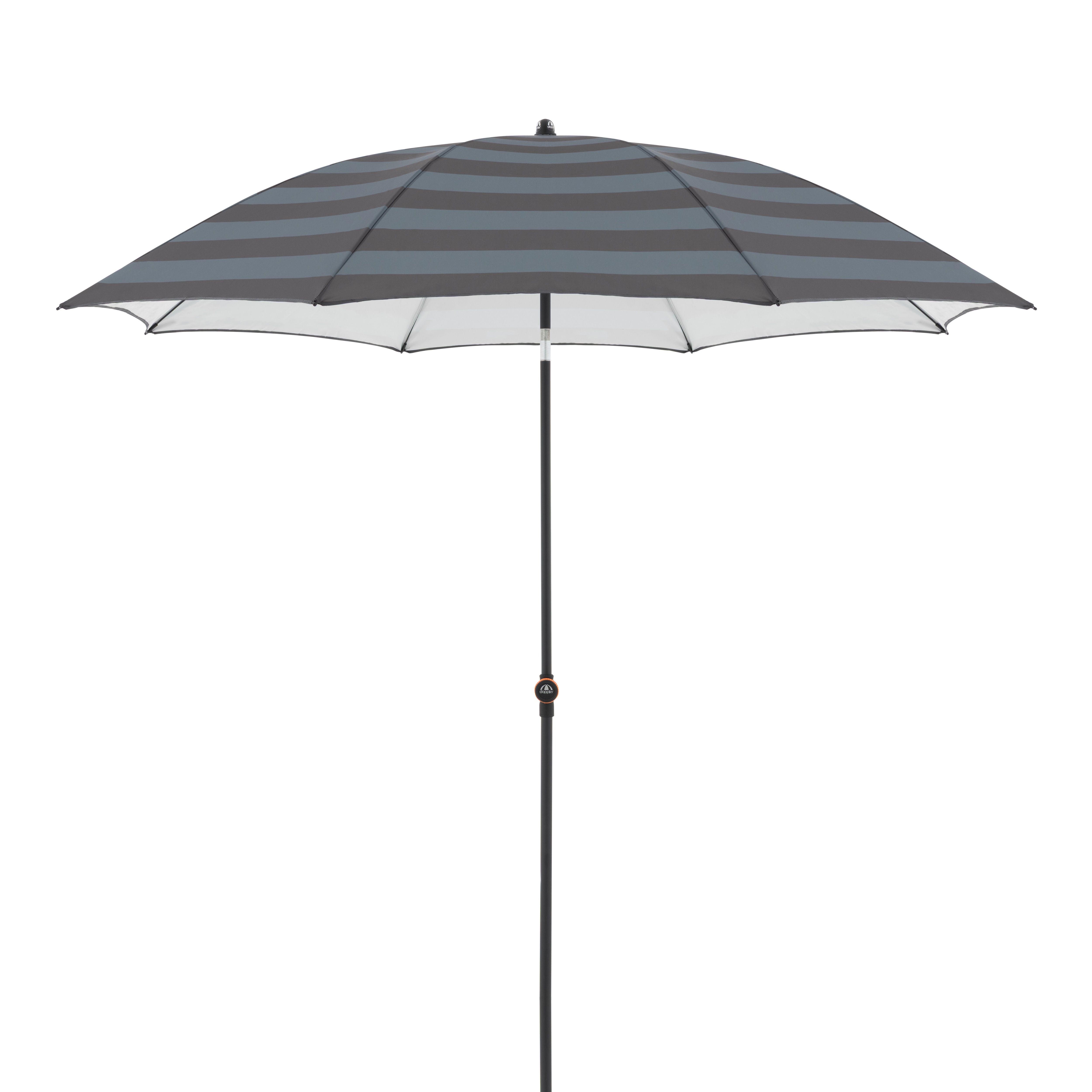 doppler Mittelmastschirm myZONE 200 Manual, Stahl Anthrazit / 100 % Polyester 180 g/m² Blockstreifen Anthrazit