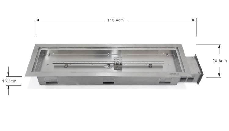 Gardenforma Einbau Gasbrenner für Gas Feuerstelle - rechteckig