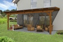 Vorschaubild Skan Holz Terrassenüberdachung Ravenna aus Douglasie o. Mittelpfosten Breite 648 cm