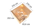 Vorschaubild Karibu Sauna Rodin mit Fronteinstieg 68 mm inkl. gratis Sauna-Zubehörset im Wert von 234,94 €