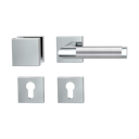 Vorschaubild Griffwerk CHRISTINA QUATTRO Klipptechnik -Edelstahl poliert/matt  Rosettengarnitur eckig -Klippt. -Knopf Square -WR -TS 40-45mm