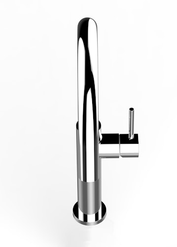 Minimalistischer Wasserhahn Küchenarmatur, TECNO, mit 360° schwenkbarem U-Auslauf, Verchromt