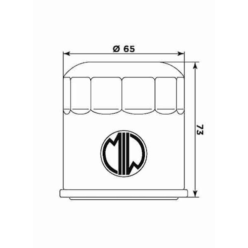 MIW Ölfilter H1013 Filterpatrone 65 mm (OEM-Qualität)