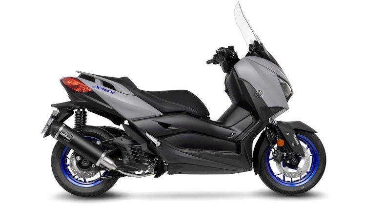LeoVince Komplettanlage Edelstahl SBK NERO 1/1 für YAMAHA X-MAX 125/TECH MAX mit Katalysator