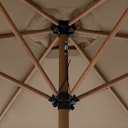 Vorschaubild doppler Mittelmastschirm LIFE Woodstyle 305 Lift, Aluminium Holzoptik / 100 % Polyester 180 g/m² 