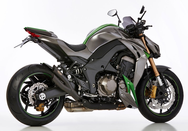 HURRIC SLIP-ON Schalldämpfer Pro 2 Edelstahl beschichtet für KAWASAKI Z1000,Z1000 R Edition,Z1000 SX