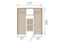Weka Elementsauna Kaarina 2 mit Fronteinstieg - 68 mm