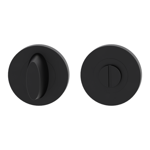 Griffwerk Rosettenpaar rund GK4 -Graphitschwarz Schraubtechnik -WC