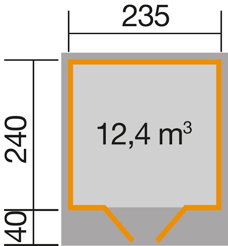 Weka Gartenhaus 179 - 28 mm