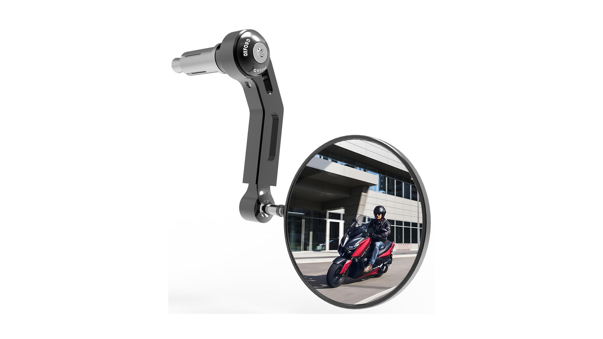 Oxford Premium-Aluminium Lenkerendenspiegel Links