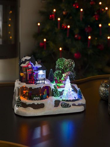 Konstsmide Weihnachtsbeleuchtung  LED Szenerie Bahnhof B23,5xH17xT16