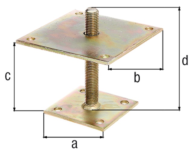 Alberts® I-Pfostenträger höhenverstellbar 30-150mm 150x150