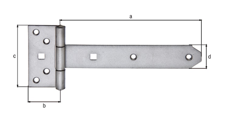 Alberts® Kreuzgehänge Edelstahl Scharnier 92x44 Band 191,5x34 mm