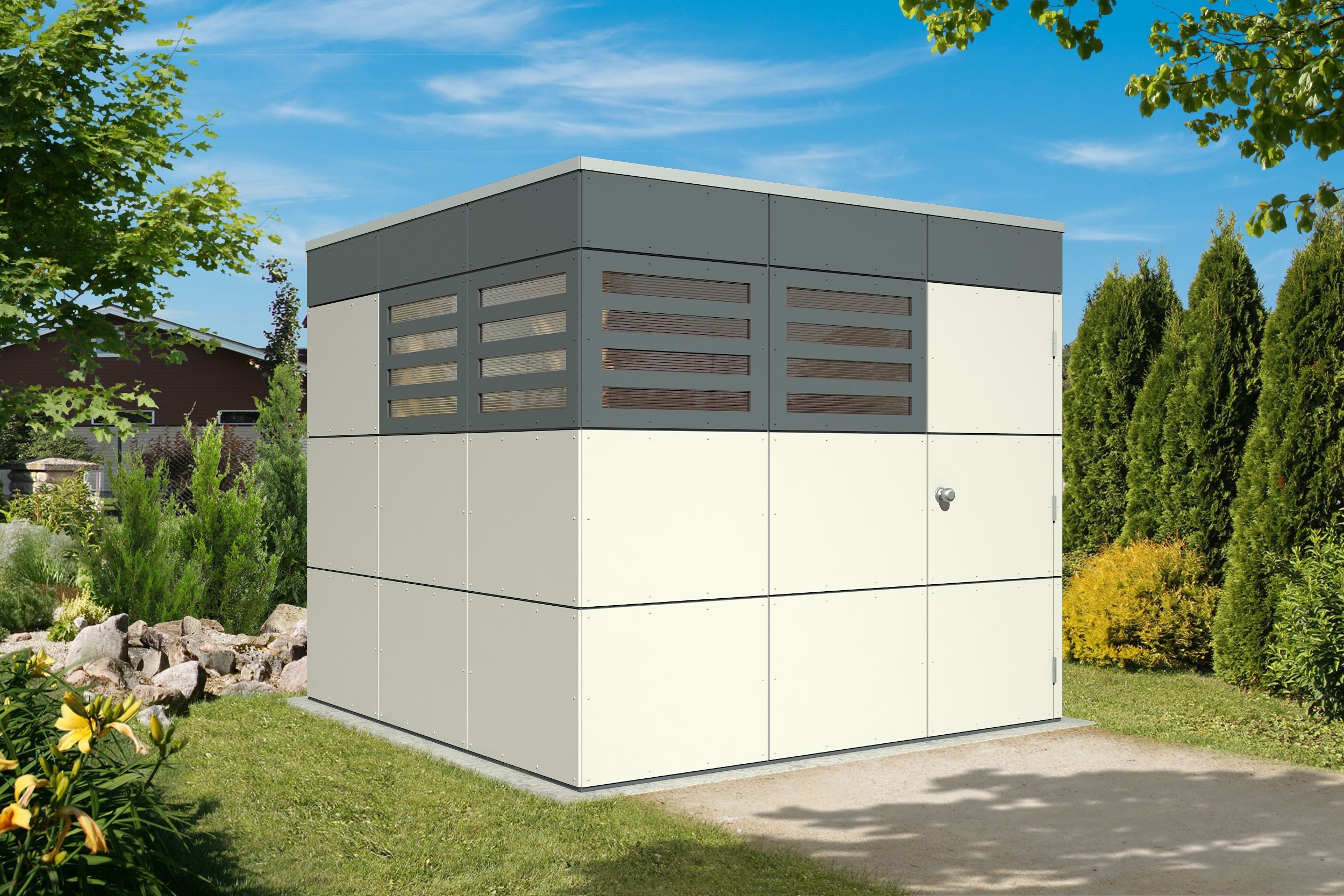 Skan Holz CrossCube Gartenhaus Sydney 3