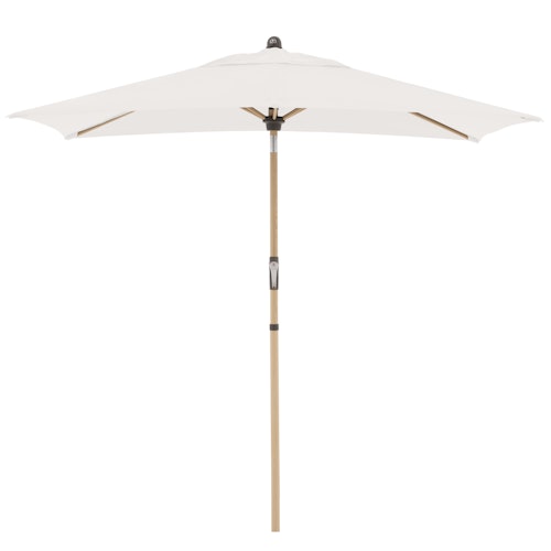 doppler Mittelmastschirm ALU WOOD 210 x 140 Auto-Tilt, Aluminium Esche-Optik / 100 % Polyester 180 g/m²