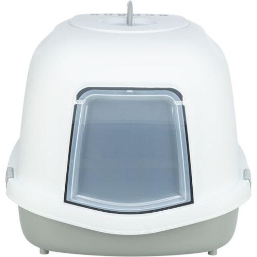 TRIXIE Katzentoilette Primo XXL Top, mit Haube, 56 × 47 × 71 cm, grau/weiß