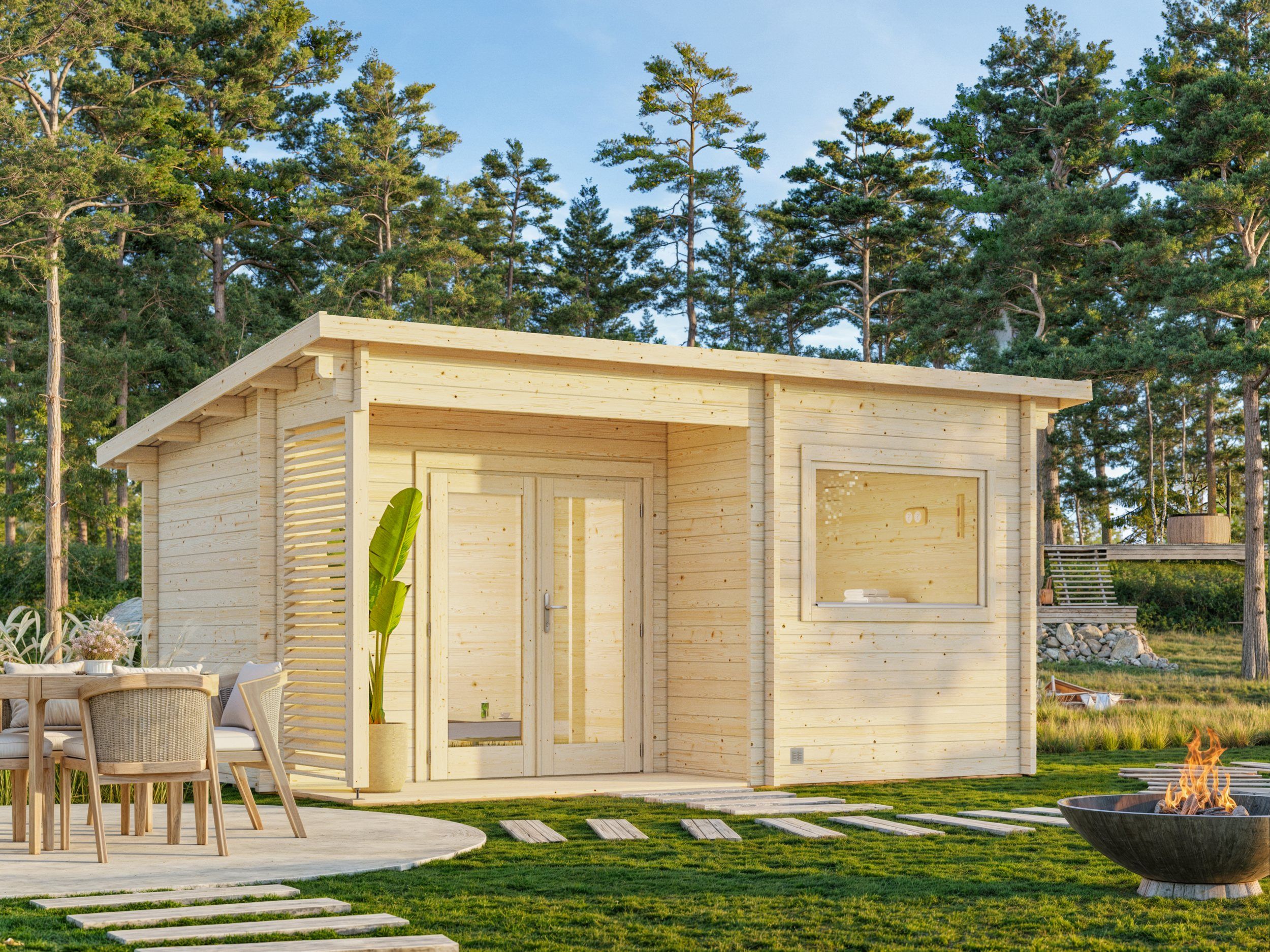 Palmako Gartensauna Sanna 11,5 m³ - 44 mm