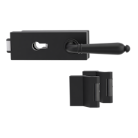 Griffwerk PURISTO S -Graphitschwarz Ganzglastürbeschlagset -3-teiliger Bandsatz -mit Griff CAROLA Schraubt. -GSC -PZ