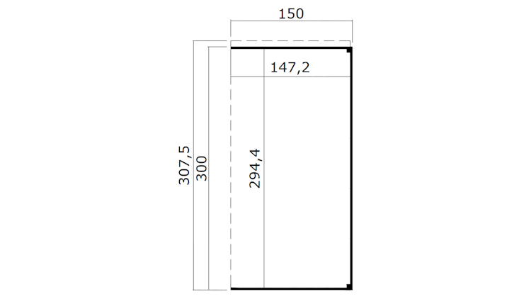 Weka Anbaudach für Gartenhaus Batu 2 - 150 oder 300 cm Breite