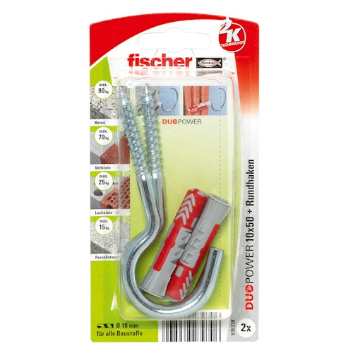 FISCHER Universaldübel Duopower 10x50 RH G K (2 Stück)