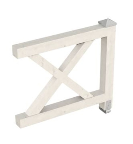 Skan Holz Brüstung Andreaskreuz zu Pavillon Cannes / Orleans