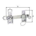 Vorschaubild Alberts® Schlagladen-Überwurf, Feststell-Vorrichtung, galvanisch verzinkt dickschichtpassiviert, L 120mm,Platte18x65mm 314446