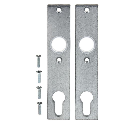 Alberts® Langschild,ein Paar,SB,geschmiedet,vz,silbergrau einbrennlackiert,LxB 30x155mm 554309