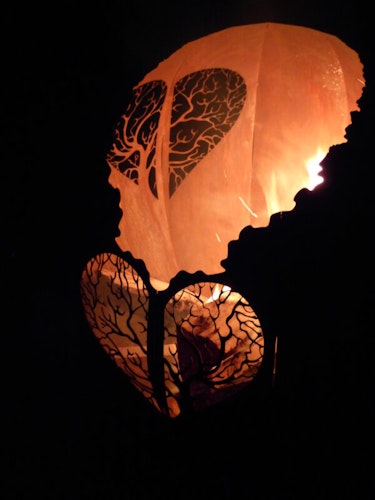 Badeko Feuerkugel ,,Lebensader“ in Edelrostoptik