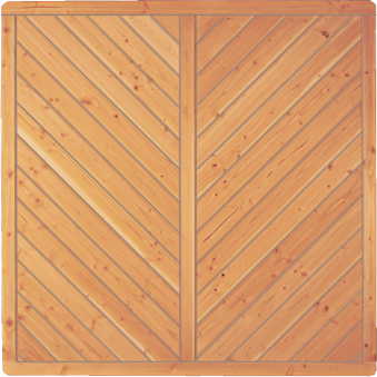 T&J CLASSICO Sichtschutzzaun Douglasie 1800 x 1800 mm
