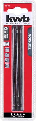 kwb 3 Bits 150mm PZ Set Tors. SB 123141