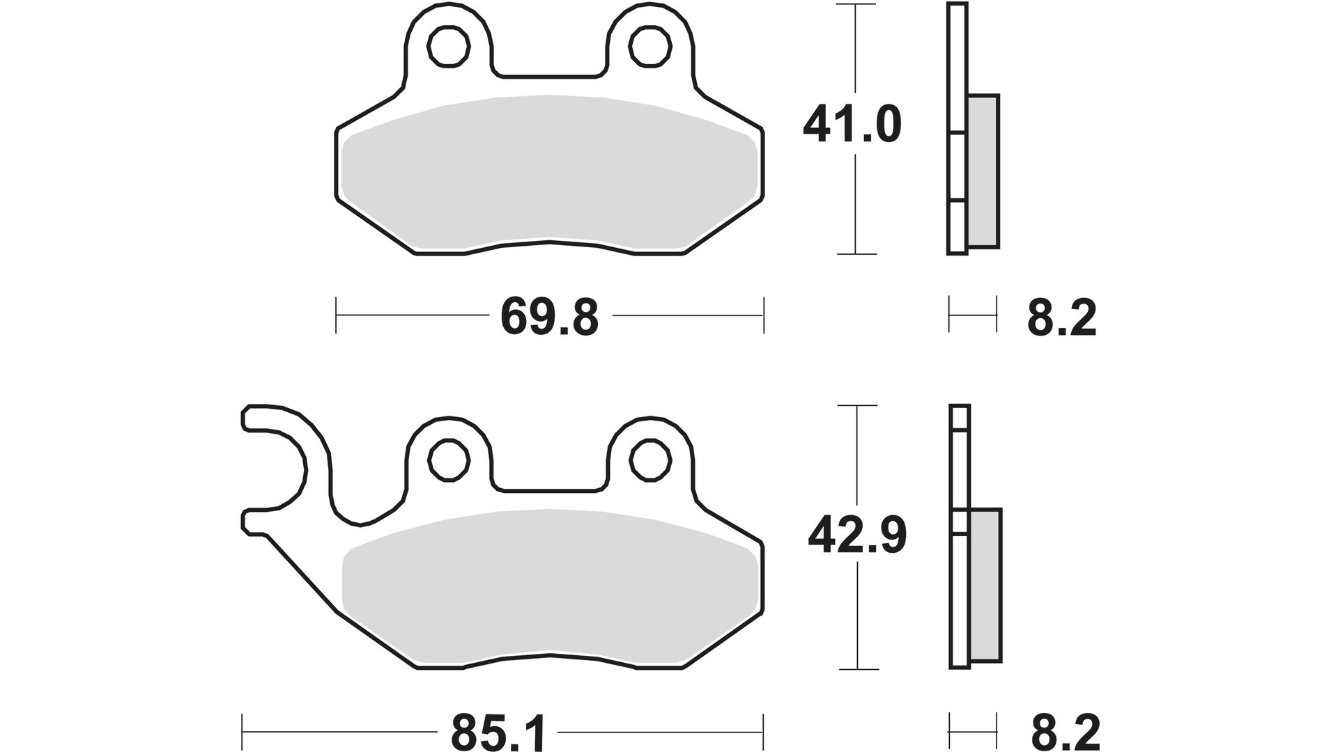 TRW Bremsbelag Typ EC Organisch mit ABE, Bremsbelag "MCB 684" Satz