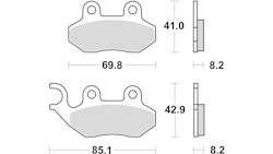 TRW Bremsbelag Typ EC Organisch mit ABE, Bremsbelag "MCB 684" Satz