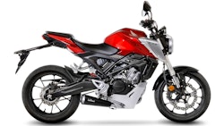 LeoVince Komplettanlage Edelstahl SBK GP ONE 1/1 für HONDA CB 125 R mit Katalysator