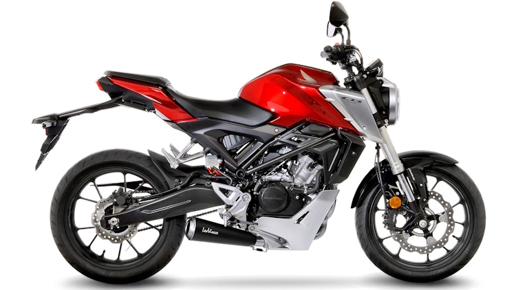 LeoVince Komplettanlage Edelstahl SBK GP ONE 1/1 für HONDA CB 125 R mit Katalysator