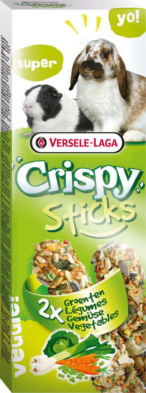Crispy Sticks Kaninchen-Meerschweinchen Gemüse 2 Stück 110g Kleintiersnack
