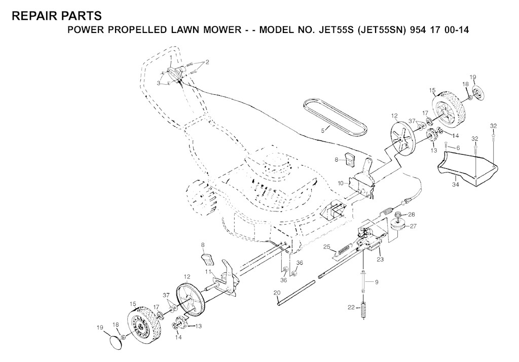 Explosionszeichnung Ersatzteile