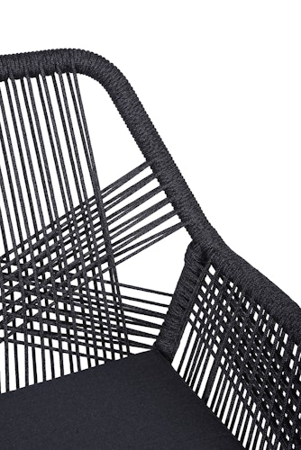 Garden Pleasure Gartenmöbel Set OAKLAND / POMONA, Tisch 200 x 100 + 4 Sessel, Akazie / Rope / Kissen 100 % Polyester