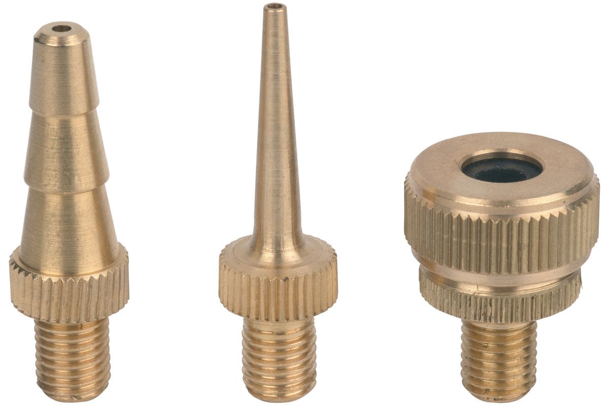 Metabo Ventil-Set 3-teiligbestehend aus Fahrradventil-Adapter Ballfüllnadel Adapter für Luftmatratze