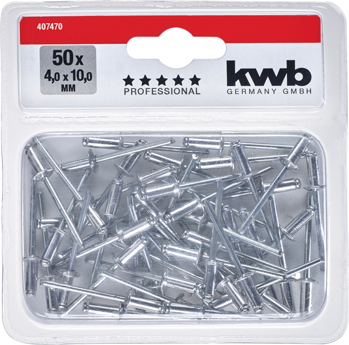 kwb 50 Blindnieten 4,0 x 10 mm 407470