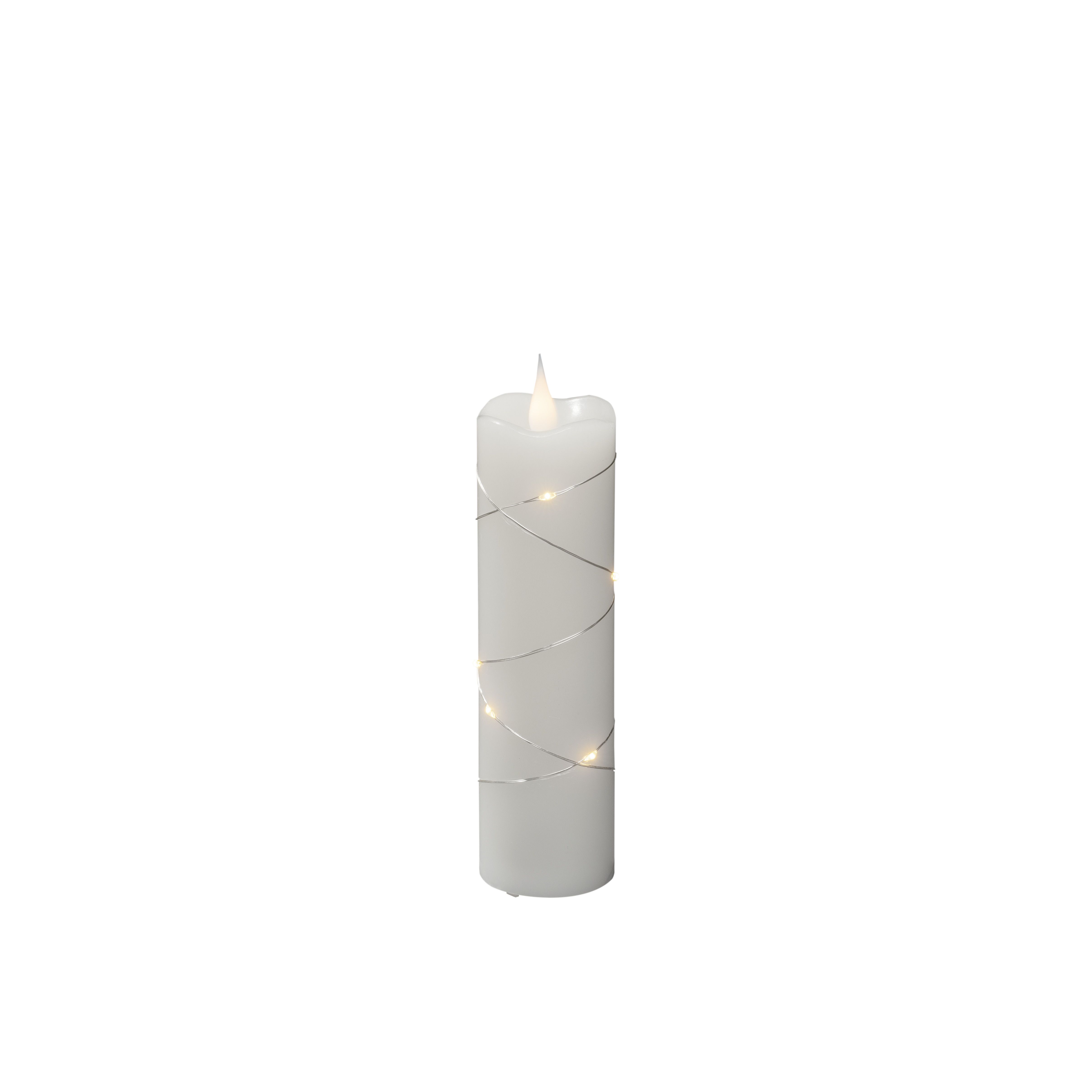 Konstsmide Weihnachtsbeleuchtung  LED Echtwachskerze weiß 17,8cm
