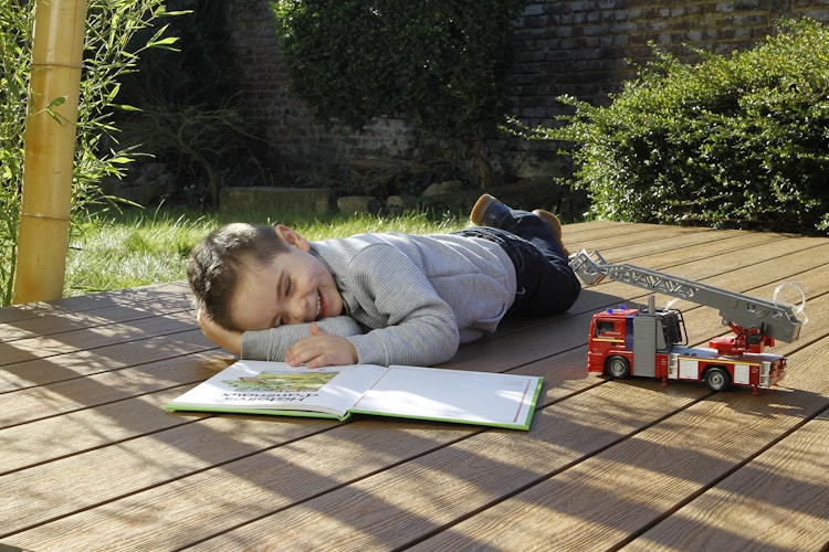 Fiberdeck Premium WPC-Terrassendiele Teak massiv 23 x 210 mm