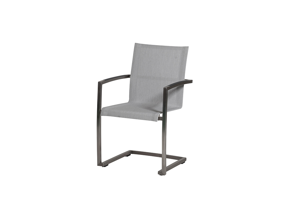 Diamond Garden Swingstuhl ANCONA, Edelstahl / Kunststoffgewebe Hellgrau - Auslaufartikel