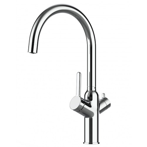 4 Wege Wasserhahn Küchenarmatur, BOD, mit 360° schwenkbarem U-Auslauf, Verchromt