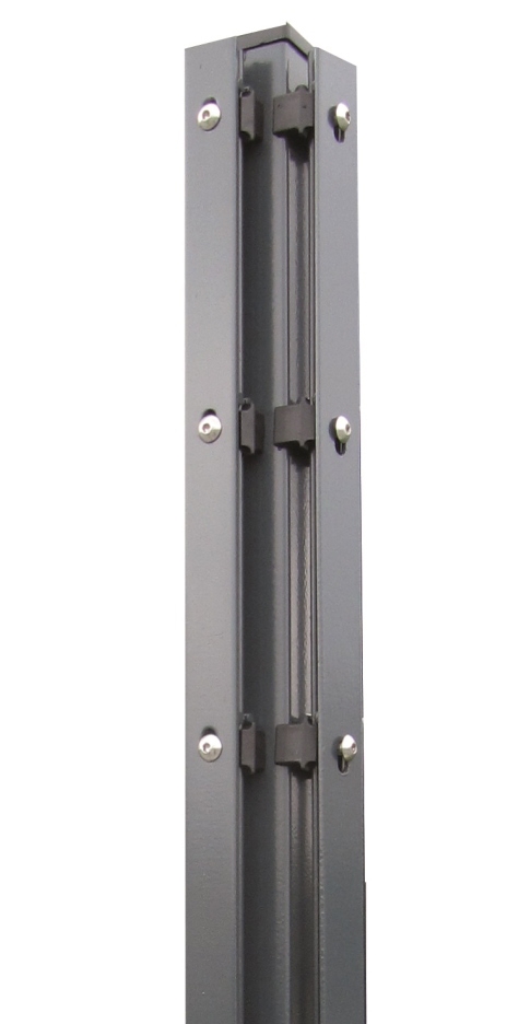 Kraus DS Eckpfosten S 60x40 mm mit Abdeckschiene - zum Einbetonieren-Anthrazit-630 mm