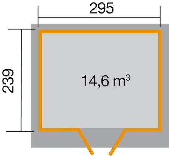 Weka Gartenhaus 227 - 21 mm