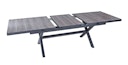 Vorschaubild Garden Pleasure Gartenmöbel Set RANA / SILEA 02, Ausziehtisch 200/260 x 100 + 6 Stapelsessel, Alu Anthrazit / Keramik Silbereiche / Kunststoffgewebe Dunkelgrau