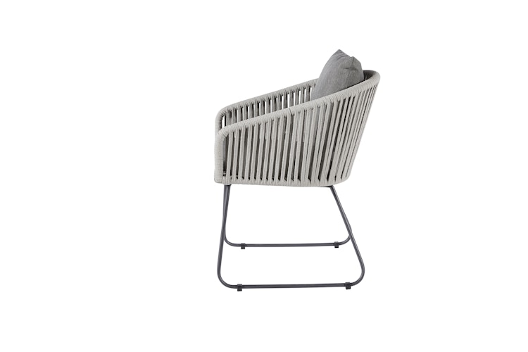 Diamond Garden Stuhl KOS, Edelstahl Dunkelgrau / Rope / Kissen Sunproof (100 % Polypropylen)