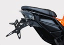Vorschaubild PROTECH X-SHAPE Kennzeichenhalter SET mit Reflektor und Beleuchtung Alu & Stahl Schwarz für KTM RC 125,KTM RC 390